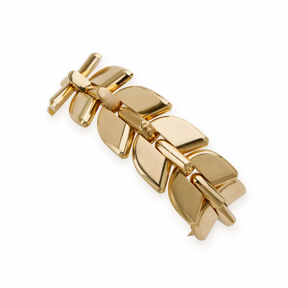 
                      
                        Macklowe Gallery Boucheron Paris 18K Gold "Palmettes" Gold Bracelet 
                      
                    