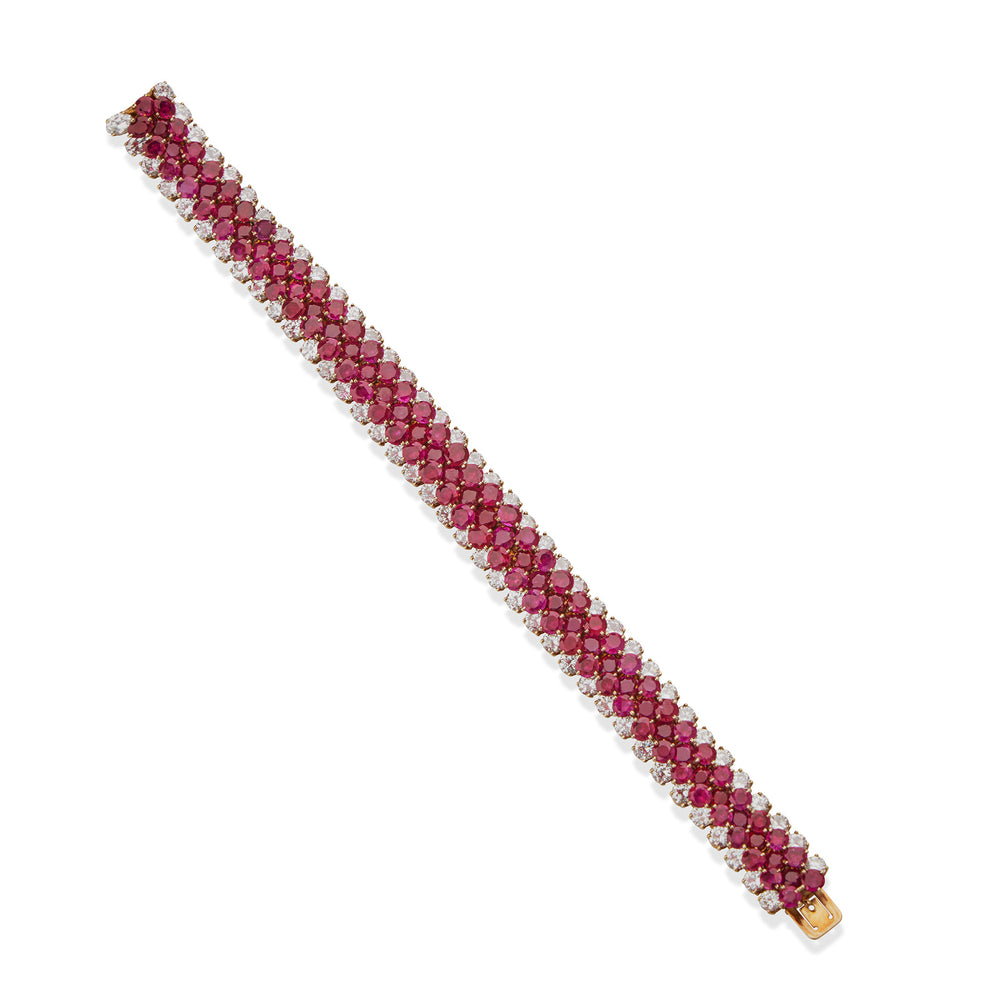 
                      
                        Macklowe Gallery Van Cleef & Arpels No-Heat Burma Ruby Bracelet
                      
                    