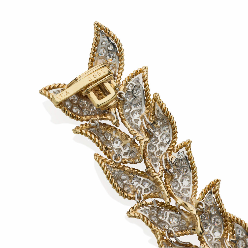 
                      
                        Macklowe Gallery Van Cleef & Arpels Diamond Leaf Bracelet
                      
                    