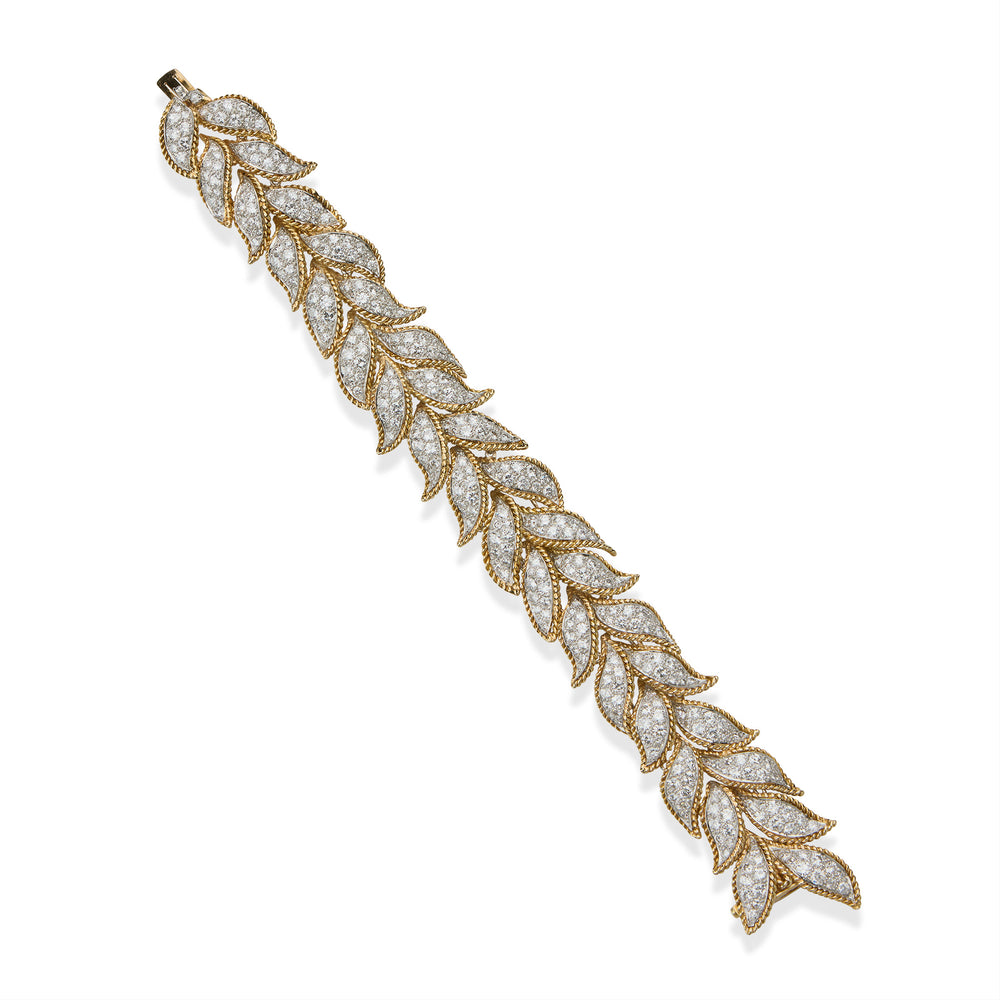 
                      
                        Macklowe Gallery Van Cleef & Arpels Diamond Leaf Bracelet
                      
                    