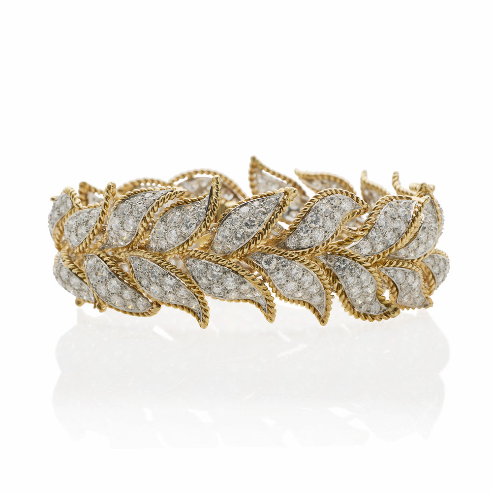 Macklowe Gallery Van Cleef & Arpels Diamond Leaf Bracelet