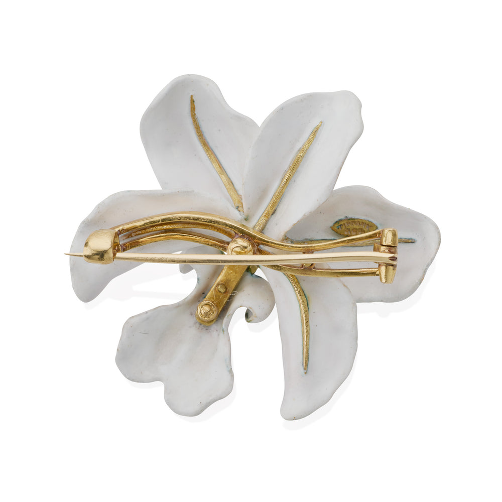 Macklowe Gallery Tiffany & Co. Orchid Brooch, attributed to Paulding Farnham