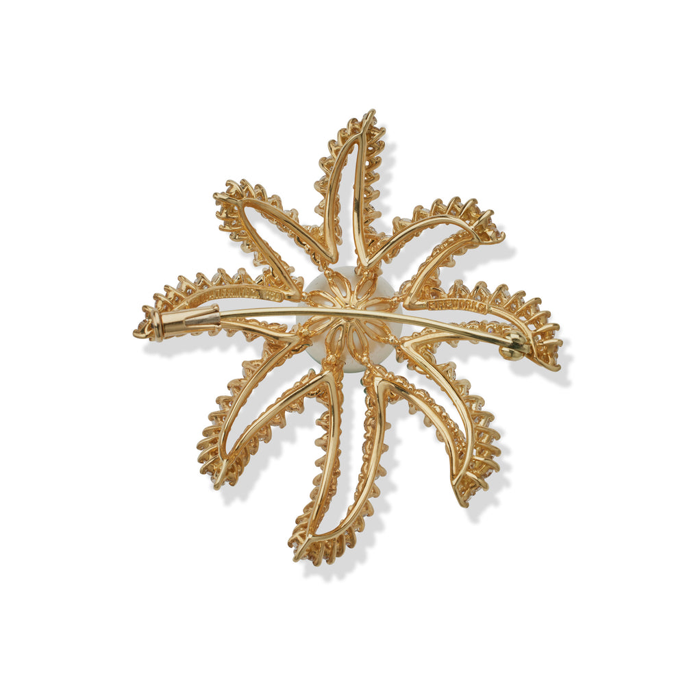 
                      
                        Macklowe Gallery Tiffany & Co. Fireworks Pearl and Diamond Brooch
                      
                    