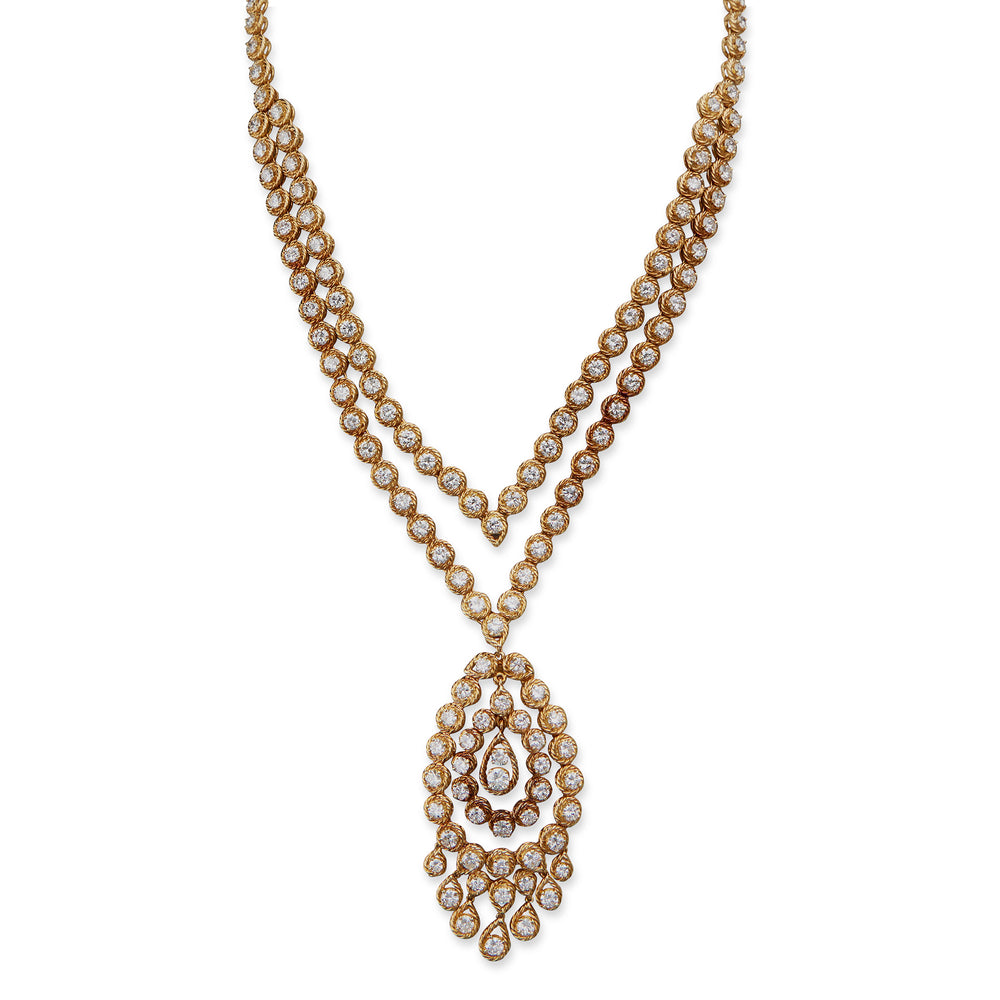 
                      
                        Macklowe Gallery Van Cleef & Arpels Indian-inspired Convertible Diamond Necklace and Pendant Earrings
                      
                    