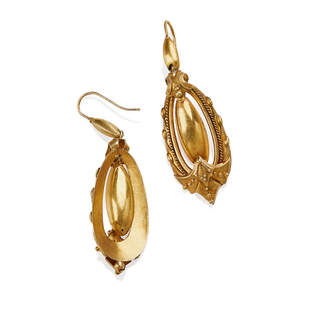 
                      
                        Macklowe Gallery Victorian 15K Gold Pendant Pendant Earrings
                      
                    