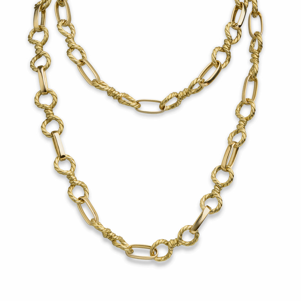 
                      
                        Macklowe Gallery Bulgari Rome 18K Gold Long Chain Necklace
                      
                    