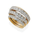 Macklowe Gallery Cartier Stepped Gold and Diamond Ring