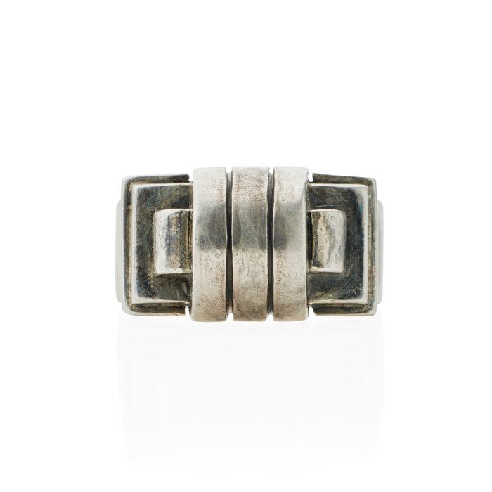 Macklowe Gallery Jean Després Modernist Silver Ring