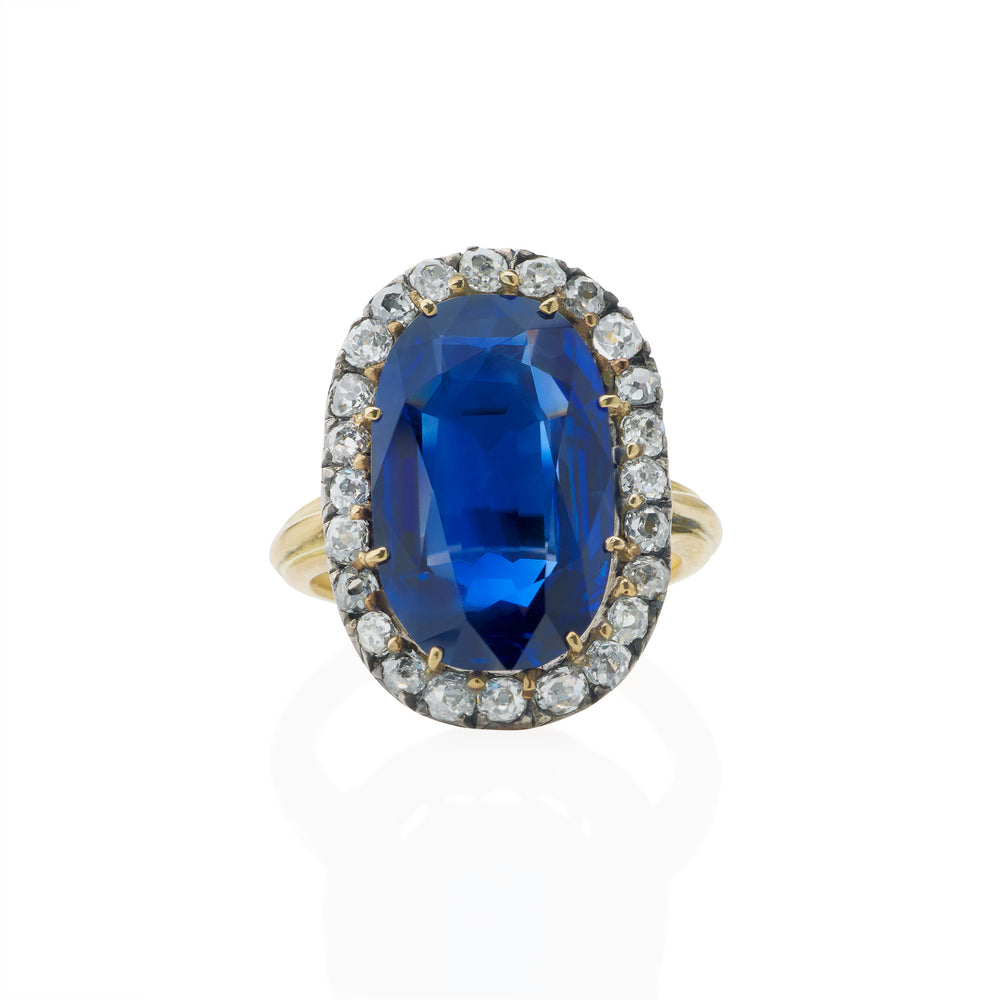 
                      
                        Macklowe Gallery Antique AGL Burma No Heat Sapphire and Diamond Ring
                      
                    