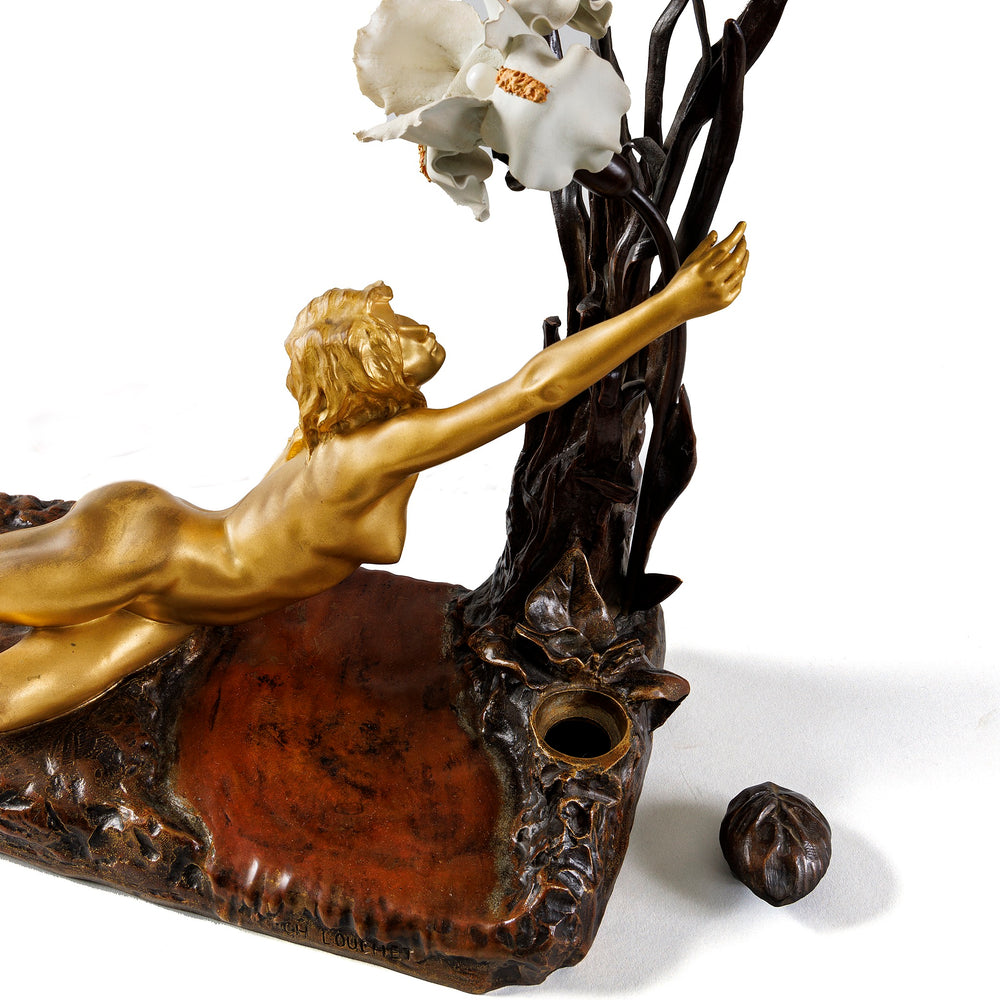 
                      
                        Macklowe Gallery Charles Louchet "Iris at Dawn" Bronze & Porcelain Sculpture
                      
                    