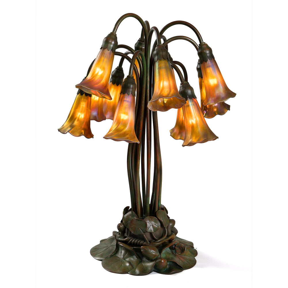 
                      
                        Macklowe Gallery Tiffany Studios New York "Twelve Light Lily" Table Lamp
                      
                    