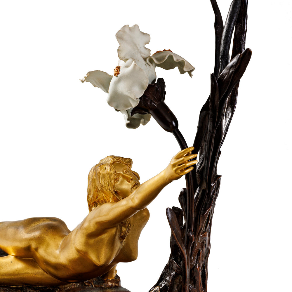 
                      
                        Macklowe Gallery Charles Louchet "Iris at Dawn" Bronze & Porcelain Sculpture
                      
                    