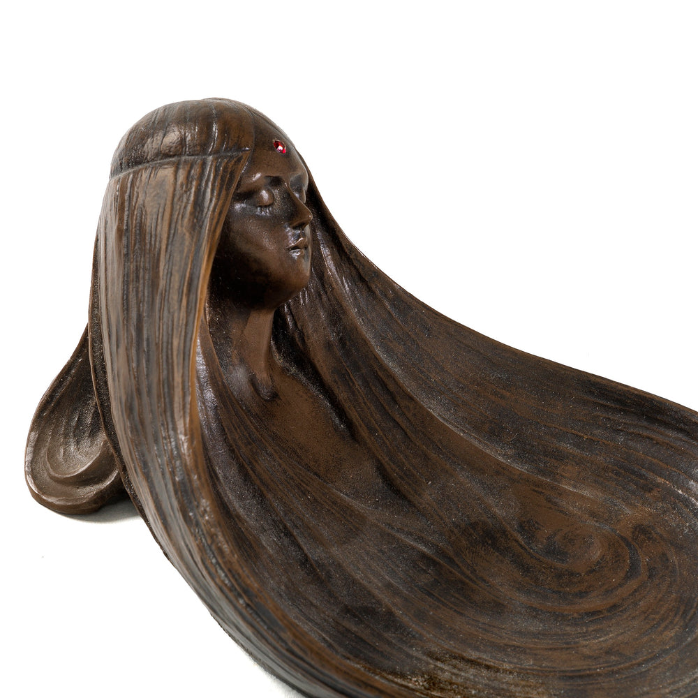 Macklowe Gallery Gustav Gurschner “Symbolist Reverie” Bronze Pin Tray