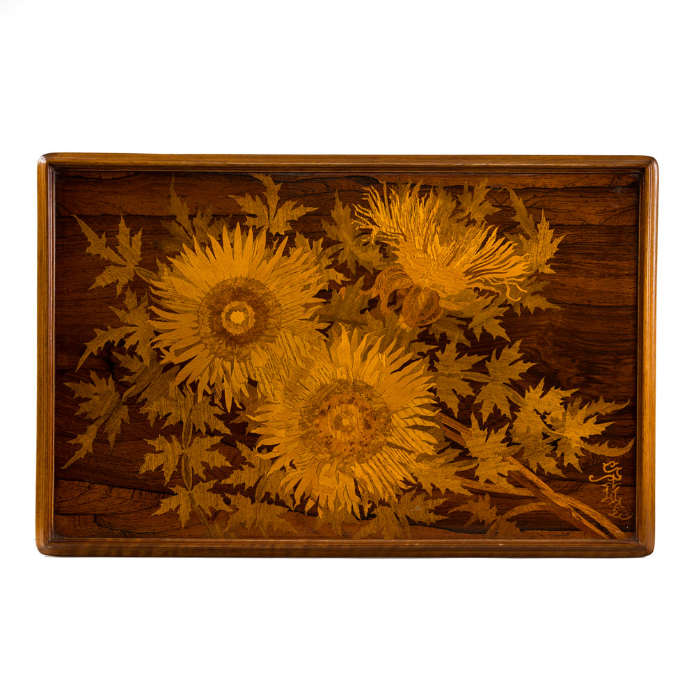 
                      
                        Macklowe Gallery Émile Gallé Set of Four "Sunflower and Thistle" Nesting Tables
                      
                    