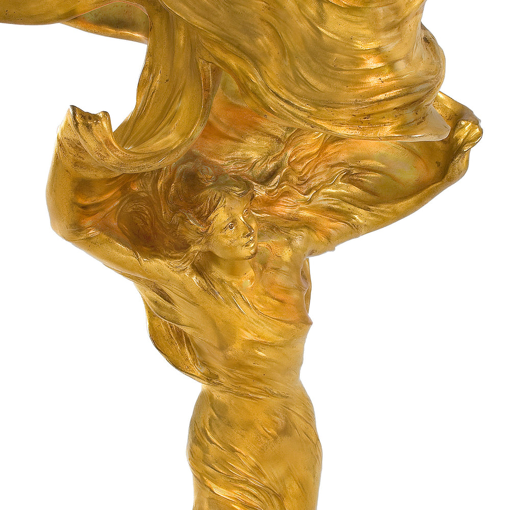 
                      
                        Macklowe Gallery François-Raoul Larche "Loïe Fuller," Gilt Bronze Sculpture
                      
                    