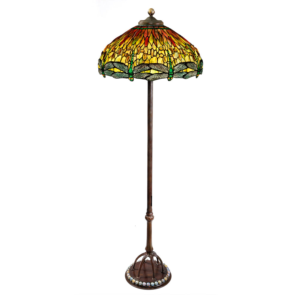 Macklowe Gallery Tiffany Studios New York "Drophead Dragonfly" Floor Lamp