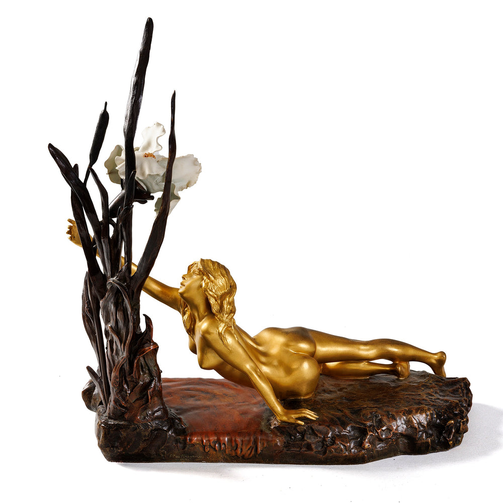 
                      
                        Macklowe Gallery Charles Louchet "Iris at Dawn" Bronze & Porcelain Sculpture
                      
                    