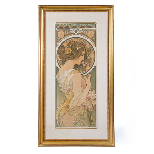 Macklowe Gallery Alphonse Mucha "La Plume et La Primevere" Lithograph