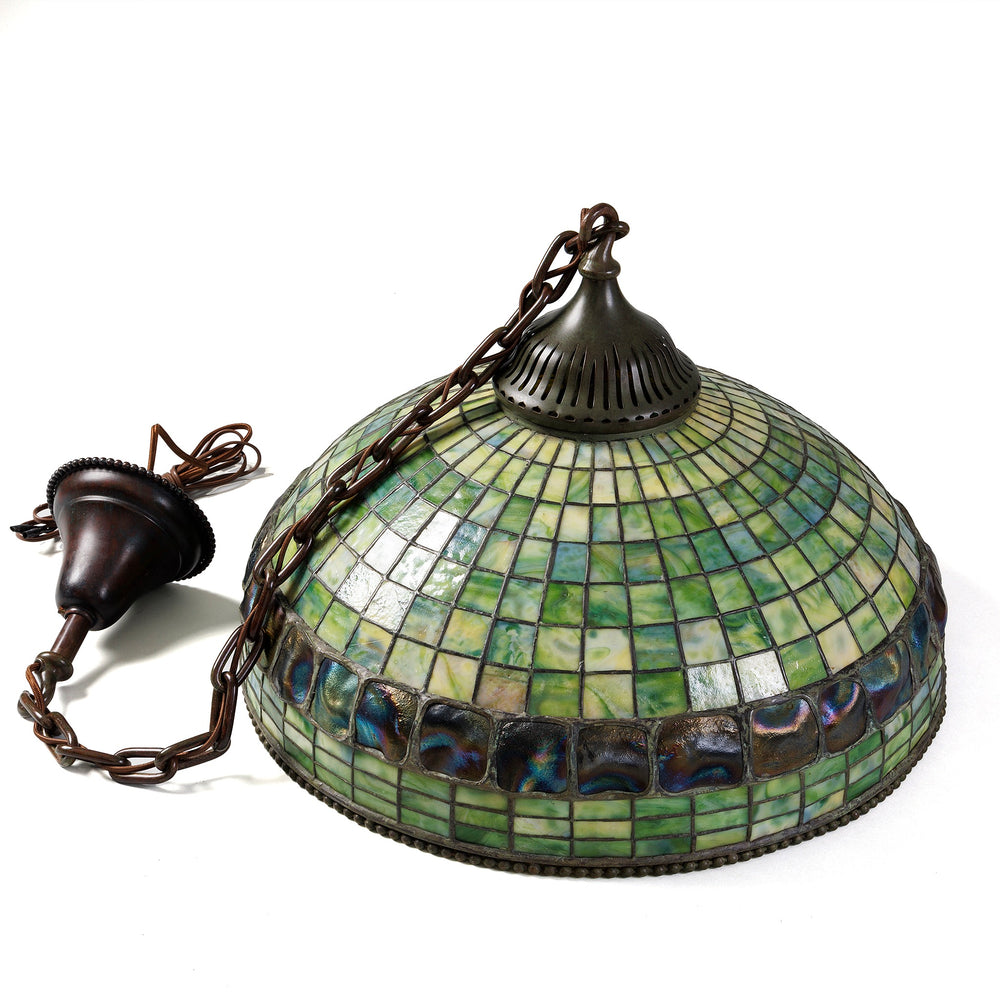 
                      
                        Macklowe Gallery Tiffany Studios New York "Belted Turtleback" Chandelier
                      
                    