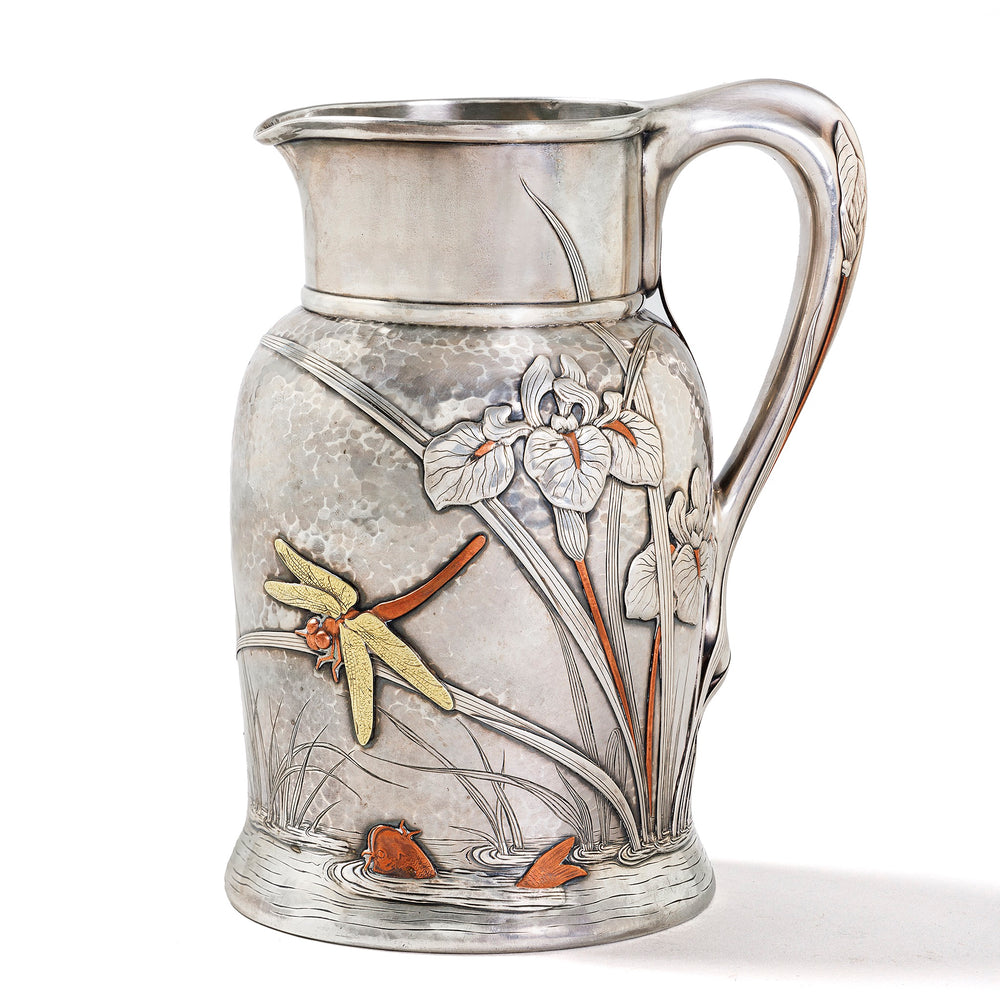 Macklowe Gallery Tiffany & Co. and Edward Chandler Moore "Japanoniste" Silver Pitcher