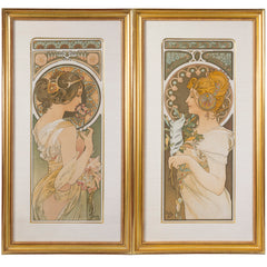 Alphonse Mucha "La Plume et La Primevere" Lithograph