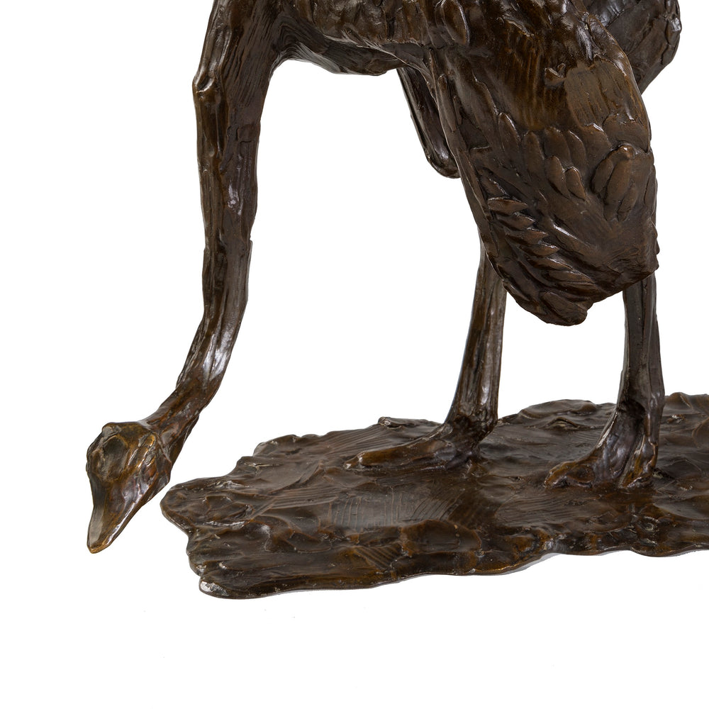 
                      
                        Macklowe Gallery Rembrandt Bugatti "Ostrich head lowered (Autruche baissant la tête)" Bronze Sculpture
                      
                    