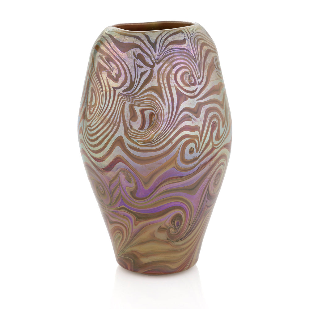 
                      
                        Macklowe Gallery Tiffany Studios New York "Damascene" Favrile Glass Vase
                      
                    