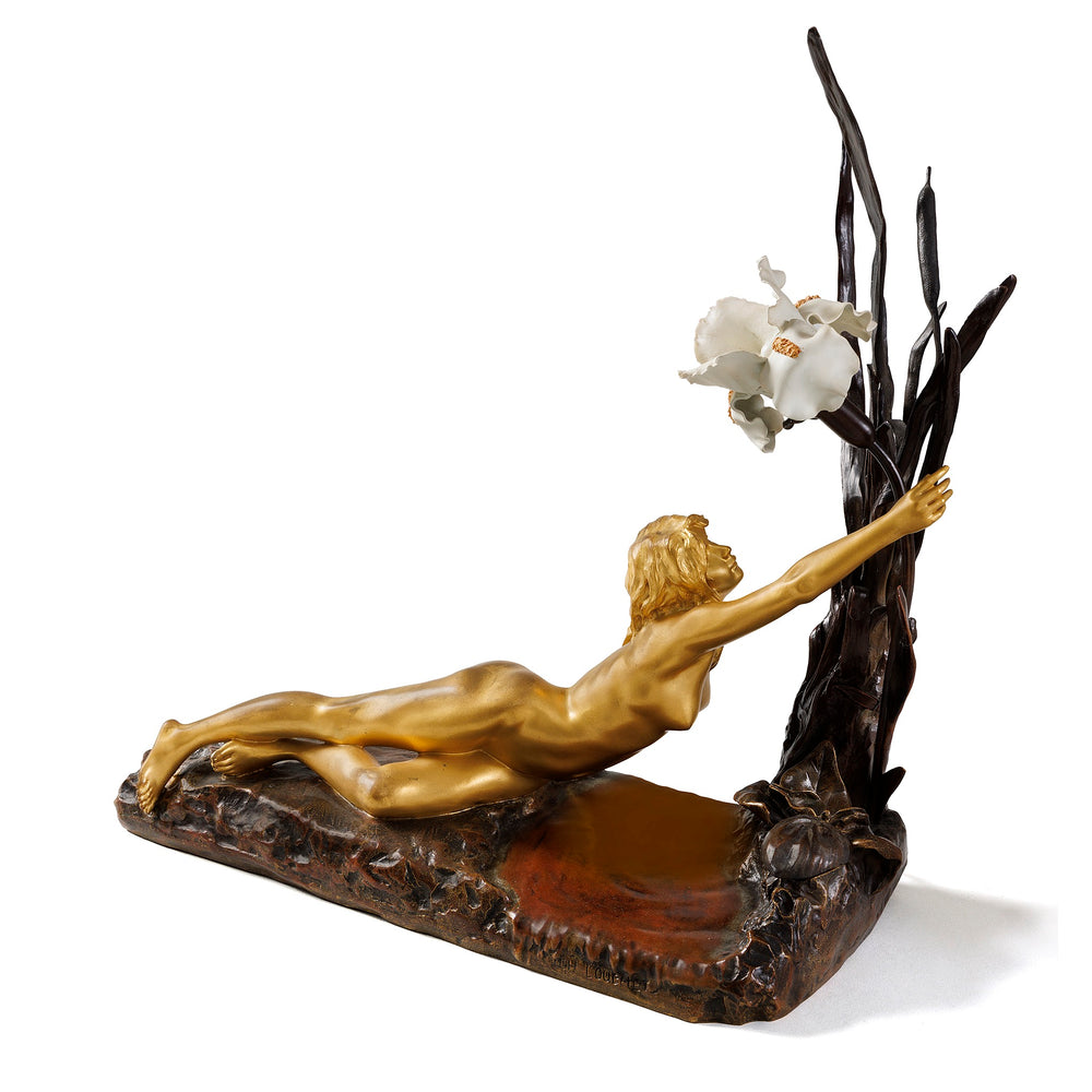 
                      
                        Macklowe Gallery Charles Louchet "Iris at Dawn" Bronze & Porcelain Sculpture
                      
                    