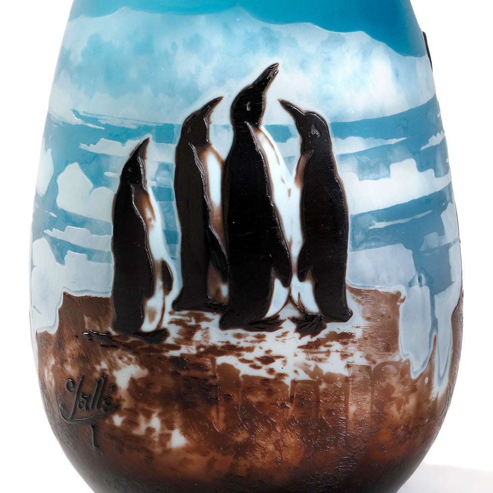 
                      
                        Macklowe Gallery Émile Gallé "Penguin" Cameo Glass Vase
                      
                    