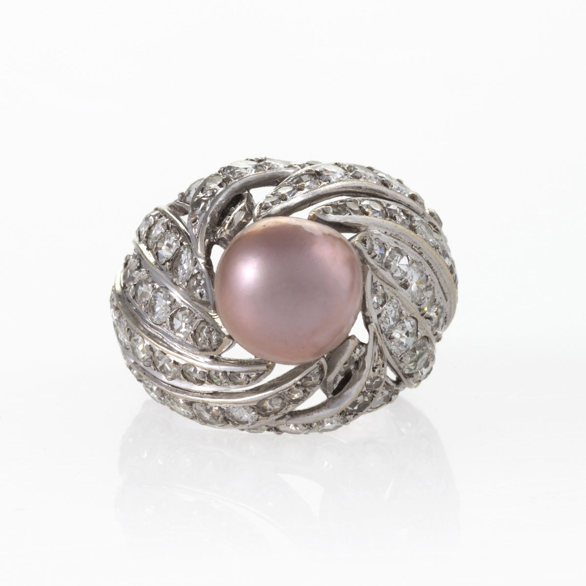 Pierre Sterlé Diamond and South Sea Pearl Brooch — MackloweGallery